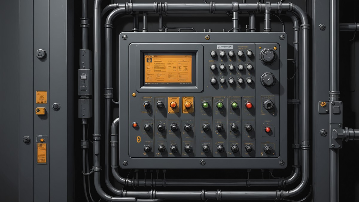 AI-generated illustration depicting vulnerability for the story: Schneider Electric SCADAPack x70 Credential Vulnerability Affects All Versions Across Critical Infrastructure