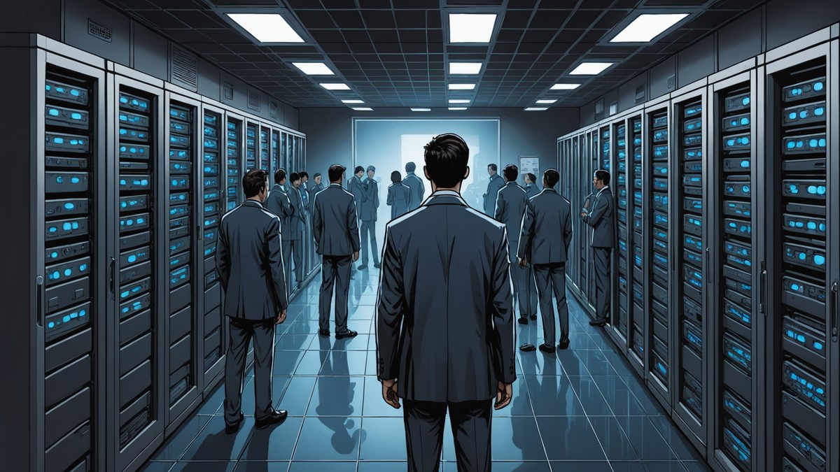 AI-generated illustration depicting ai security for the story: Microsoft's Guardian Agents Aim to Police AI Behaviour — But Critics Question the Logic